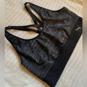 Puma Charcoal Grey Crossback Sports Bra Size XL